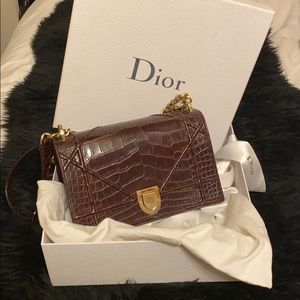 Dior diorama Crocodile leather bag